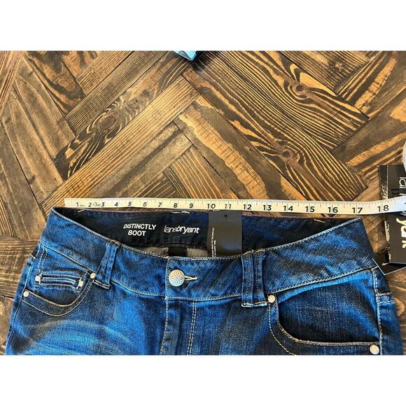 Lane Bryant Distinctly Boot Jeans Womens 16P Blue Petite Stretch Comfy Western - Picture 5 of 12